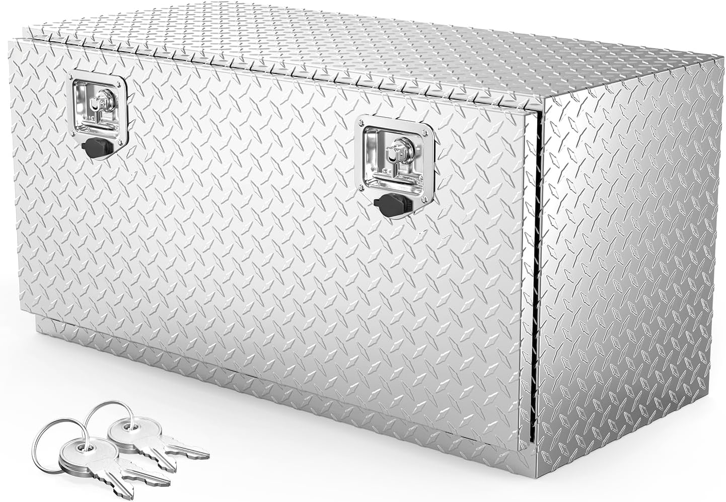 TUFFIOM 36-Inch Aluminum Diamond Plate Crossover Truck Toolbox | TruckBedShop